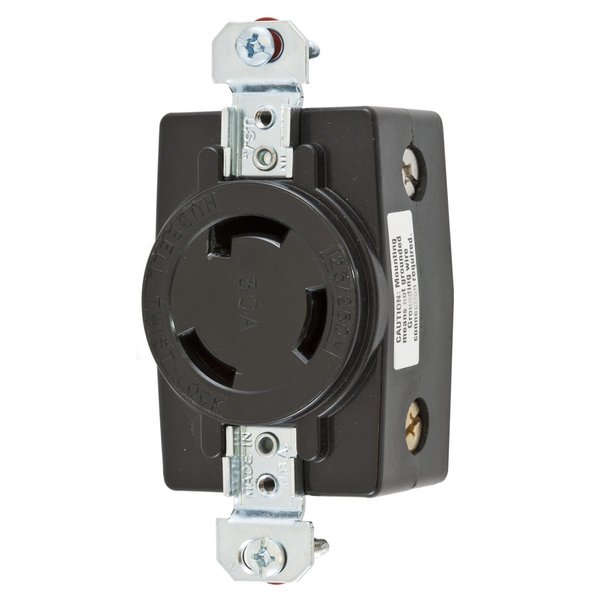 Hubbell Wiring Device-Kellems Single Flush Receptacle HBL3330G